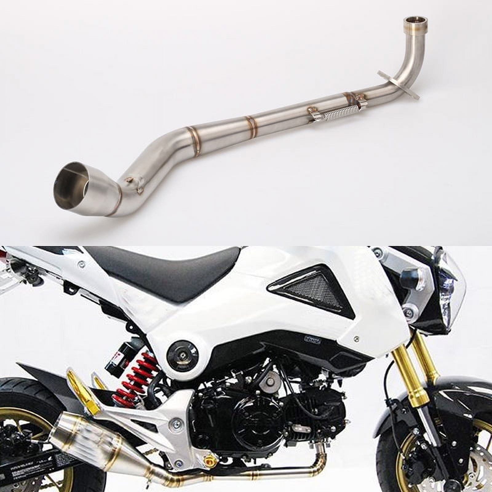 MSX Motorcycle Exhaust Muffler Middle and Front Link Pipe Full System For Honda MSX 125 / Grom 2013 2014 2015 MSX125 Slip-on
