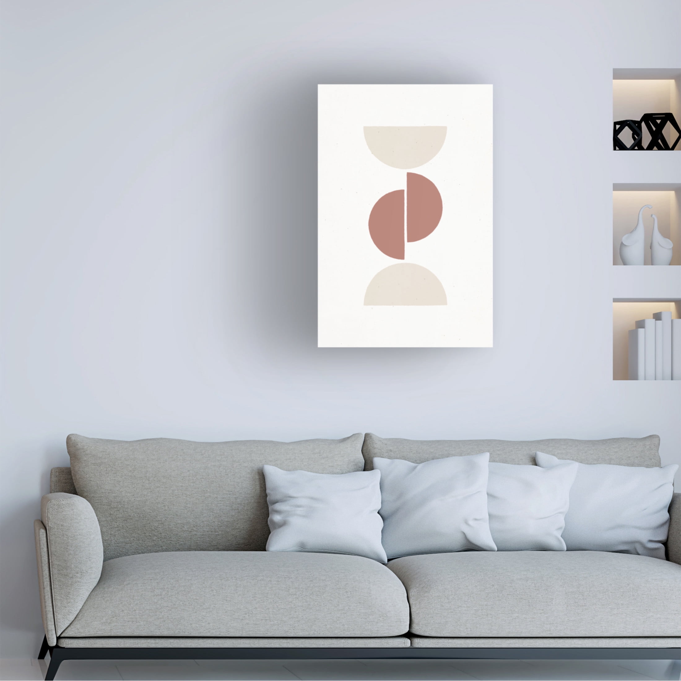Trademark Fine Art uplusmestudio Rust And Sand Geo Canvas Wall Art