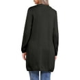 thumbnail image 3 of INSPIRE CHIC Long Cardigan Sweater for Women's Long Sleeve Open Front Lightweight Knit Cardigans L Black, 3 of 6