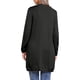 thumbnail image 3 of Suéter largo de cardigan INSPIRE CHIC para mujer, de manga larga, abierto al frente, ligero, tejido de punto, color negro, 3 of 6