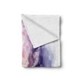 thumbnail image 2 of Watercolor Soft Flannel Fleece Blanket, Gradient Paintbrush Style Tropical Wild Animal Safari Paint Print Pastel Tones, Cozy Plush for Indoor and Outdoor Use, 70" x 90", Lilac Pink, by Ambesonne, 2 of 6