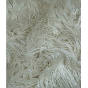 Faux Fake CURLY Yak FUR 3.5" LONG Pile Japanese Fire Retardant Yarn 2.3oz Per Yard / Craft, Sewing Cosplay 58" Wide Sold by Continuous Yard (Latte Cream)