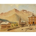 thumbnail image 3 of Miner Kilbourne Kellogg 14x12 Black Modern Framed Museum Art Print Titled - Champery and Mt. Bounaveau, Switzerland, 3 of 5