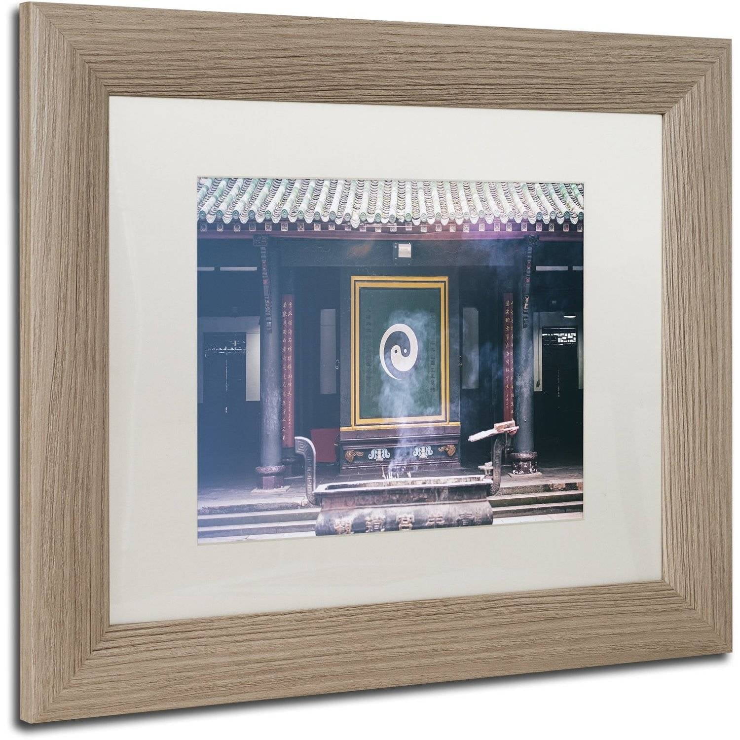 Trademark Fine Art "Yin Yang" Canvas Art by Philippe Hugonnard, White Matte, Birch Frame