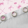 thumbnail image 4 of Erosebridal Pink Bow Hockey Blackout Curtains Set of 2 (52x84 Each), Cute Sport Window Curtains for Girls and Boys, 4 of 6