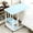 Light Luxury Blue Sky, variant on Mobile Nightstand with Wheels, Height Adjustable Bedside Table with Storage Shelf, Rolling Side End Table for Bedroom, Dorm, Living Room, Easy Assembly& Space-Saving Caster Table for Small Spaces.