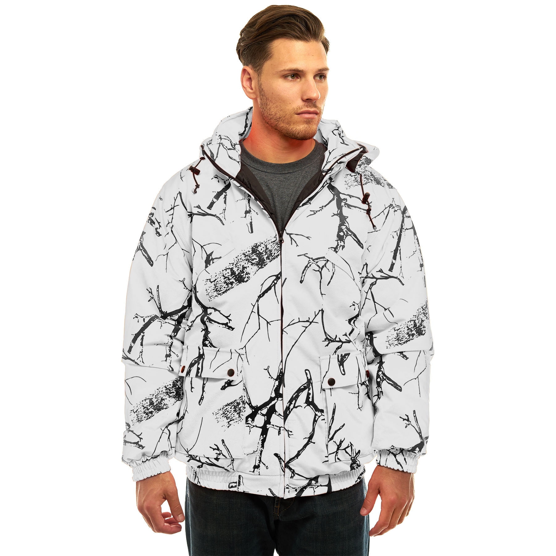 TRAILCREST MEN'S INSULATED AND WATERPROOF SNOW CAMO TANKER JACKET (M)