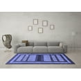 thumbnail image 3 of Ahgly Company Indoor Rectangle Abstract Blue Modern Area Rugs, 6' x 9', 3 of 4