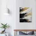 thumbnail image 4 of Acheng Black and Gold Abstract Wall Art Black and White Canvas Wall Decor Modern Framed Artwork for Living Room Bedroom Office Décor Ready to Hang 12x16 in, 4 of 5