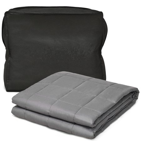 Gymax Weighted Blanket 7-25lbs Twin/Full/Queen/King Size Cotton Blanket
