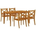 thumbnail image 6 of vidaXL Patio Dining Set Outdoor Furniture Set for Garden Solid Wood Acacia, 6 of 53
