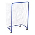 thumbnail image 2 of Estante de secado de arte móvil de 25 estantes para aulas y estudios de arte, carrito de arte rodante de acero resistente con 25 estantes, azul/blanco, 2 of 5