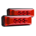 thumbnail image 2 of 6PCS 24V 3.9Inch 3 LED Truck Trailer Red Light Front Rear LED Side Marker Lights Clearance Indicator Lamp Waterproof, 2 of 4