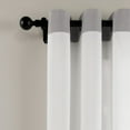 thumbnail image 2 of Lush Decor Faux Linen Grommet Colorblock Window Panel - Gray/White -Single- 84 x 40, 2 of 11