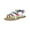 White/Multi, variant on Laura Ashley Girls Hook and Loop Strappy Gladiator Sandals. (Toddler/Little Kids). - Light Lime, 5