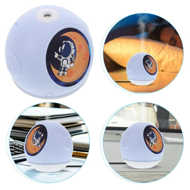 Raindrops Humidificateur Compact Design Astronaute pour Voiture et Maison avec Veilleuse Douce