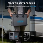 ABOK Ark2000 Expandable Power Station 2000W, 1536Wh LiFePO4 (Up to 3072Wh) for Home Backup, Blackouts & Hurricanes
