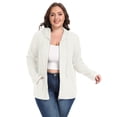 thumbnail image 6 of Gleelist Women's Full Zip Up Hoodie Sweatshirts Plus Size Long Sleeve Oversized Casual Hoodies Sweatshirt Jackets with Pockets(1X-5X), 6 of 8