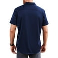 thumbnail image 4 of sogami Stretch Short Sleeve Dress Shirt Solid Business Shirts for Men, 4 of 7