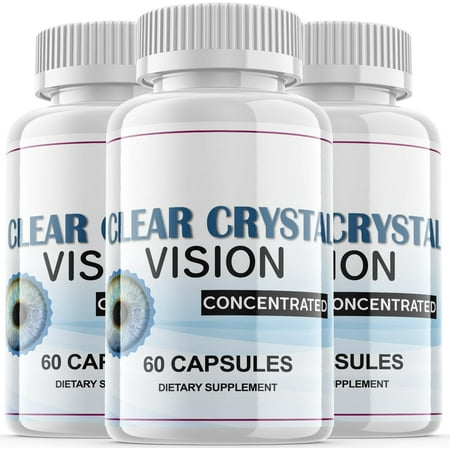 (3 Pack) Clear Crystal Vision - Revolutionary Advanced Vision Matrix Formula - Supports Healthy Vision - Dietary Supplement for Eyes Sight - 180 Capsules