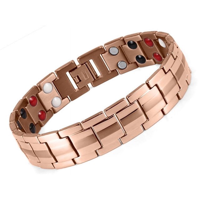 Pulsera para hombre Pulsera magnética de doble fila extraíble de 15 mm