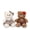 white1, variant on 2PCS 25 cm/9.84in Bear Plush Doll Set, Soft Stuffed Animal Pair in Cute Outfits, Dressed Bear Gift for Birthday, Valentine’s Day