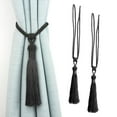 thumbnail image 1 of 2 piezas de cortina Tiebacks borla Tie backs, cortina hecha a mano Holdbacks cuerda cortinas corbata cortina hecha a mano Holdbacks para hogar y oficina ventana cortinas, 1 of 5