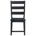 thumbnail image 2 of Pemberly Row Modern Wood Ladder Back Dining Side Chair in Black (Set of 2), 2 of 12