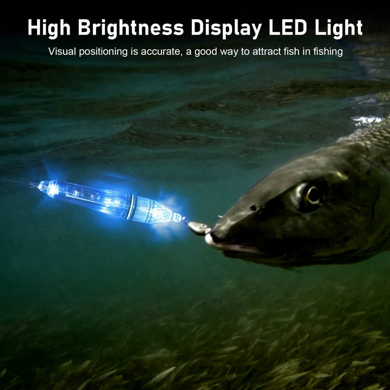 6PCS Deep Drop LED Light,Underwater LED Fishing Light,Waterproof Bait Lure  Lamp,Fishing Tools for Saltwater Freshwater 