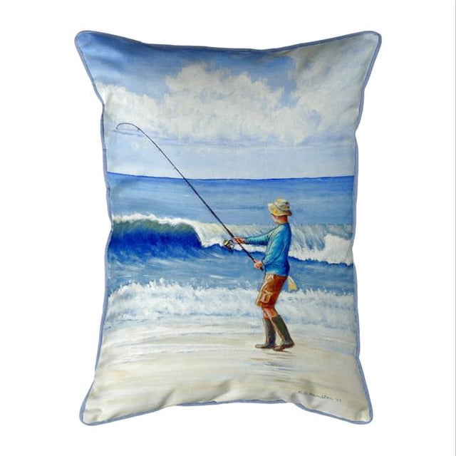 Betsy Drake HJ1117 16 x 20 Po. Surf Pêche Grand Oreiller Intérieur et Extérieur
