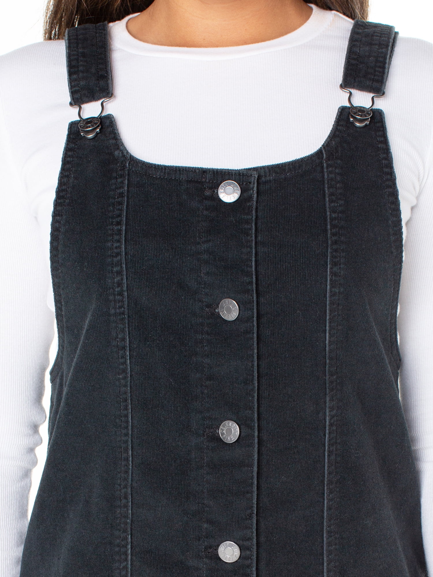 Celebrity Pink Women's and Women's Plus Corduroy Pinafore Mini Dress, Sizes XS-4X