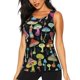 thumbnail image 1 of Balery Bright Mushrooms Camiseta sin mangas estampada ligera para mujer, tops de entrenamiento sin mangas, camisetas de yoga transpirables de secado rápido.-Small, 1 of 7