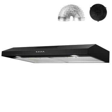 GRACEALL 30 Inch Under Cabinet Range Hood, Ducted/Ductless Convertible Kitchen Extractor, Stove Exhaust Fan with Reusable Aluminum Filters, Charcoal Filter and Foil Pipe Included