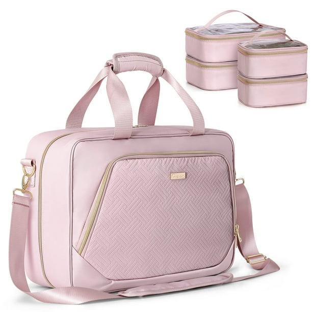 Bolsa organizadora de maquillaje Prokva Professional Travel Case Rosa