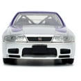 thumbnail image 3 of 1995 Skyline GT-R (BCNR33) Purple and Silver Metallic "Fast & Furious" Series 1/32 Diecast Model Car by Jada, 3 of 4