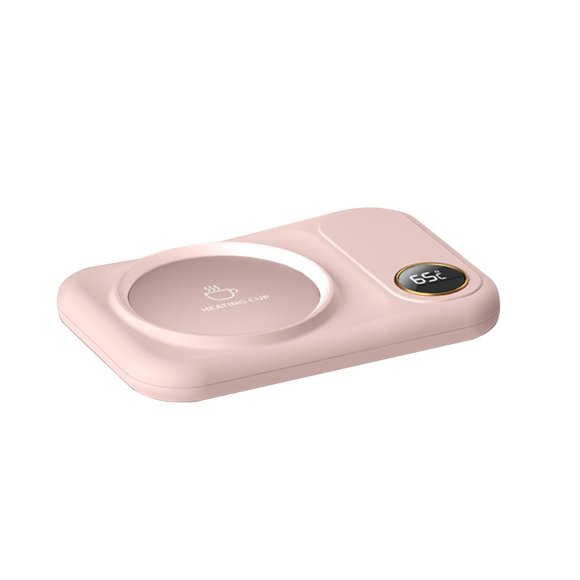Pink Heated Coffee Mug Warmer Thermostat Saucer With Three Temperature Settings Auto Power Off After Eight Hours For Various Cups And Mugs In Pink