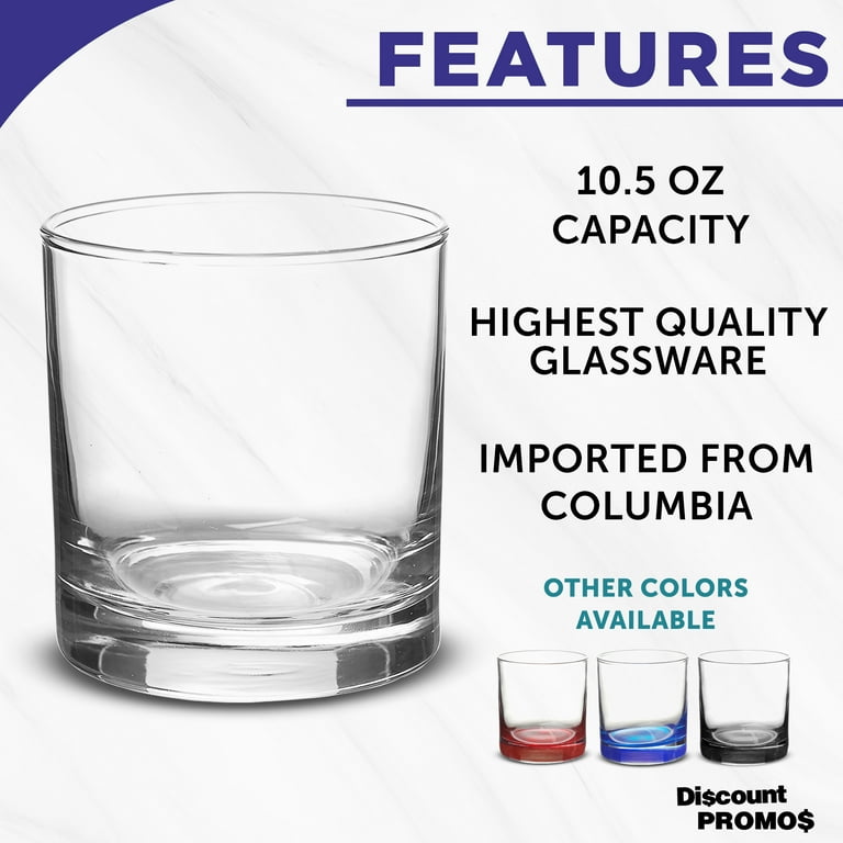 Whiskey Glasses Set 4, Amber Colored Rocks Glasses, 9 Oz Old Fashioned