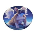 thumbnail image 1 of Disketp Night Sky Winged French Bulldog Funda Redonda para Taburete, Funda de Cojín para Silla de Bar Suave y Elástica-12 inch, 1 of 7
