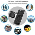thumbnail image 5 of Dteck iPhone 12 Pro Max Case with Detachable Wrist Band Strap, 360 Rotating Sports Running Armband Kickstand Rugged Case for iPhone 12 Pro Max, Black, 5 of 13