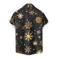 thumbnail image 4 of Mens Christmas Hawaiian Shirts Party Short Sleeve Button Down Shirt Turndown Collar Blouse, 4 of 5