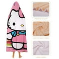thumbnail image 4 of Hello Kitty Blanket Hoodie, Wearable Blanket, Cloak Hooded Throw Blanket, Soft Warm Fluffy Blankets for Bed Couch Sofa, 4 of 8