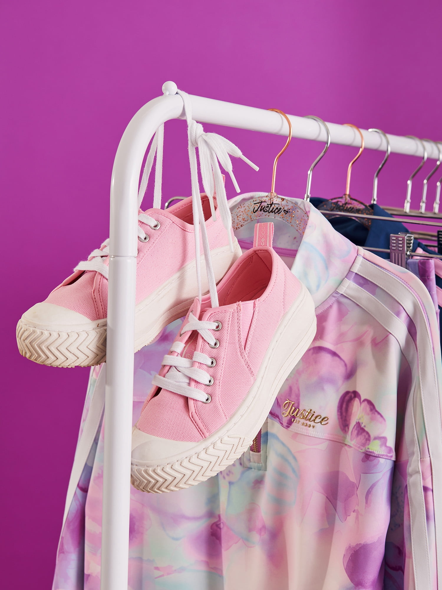 Justice Little and Big Girls Court Sneakers