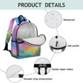 thumbnail image 4 of Rainbow Tie Dye Cloud Pattern Backpack for School,Cute School Bag,Schoolbag with Adjustable Shoulder Straps & Padded Back,15.25"x11.5"x5.25", 4 of 5