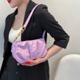 thumbnail image 3 of Sywqhk Bolso Pequeño Informal Con Cadena Plisada Para Mujer, De Color Sólido, Para Axilas (Púrpura) Sywqhk Para estrenar, 3 of 7