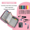 thumbnail image 4 of BAKIBO Pencil Case, 72 Slots Multi-Functional Large Capacity Pens Case Pencil Pouch, Wrap Coloring Pencil Holder Organizer Stationary Bag with Interior Zippered, Pocket for Small Accessories, 4 of 7