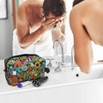 thumbnail image 5 of Goofa Color Summer Printed Toiletry Bag with Handle,Large Capacity Travel Makeup Cosmetic Bag for Women, Carry on Airport Airline Compliant Bag, 5 of 9