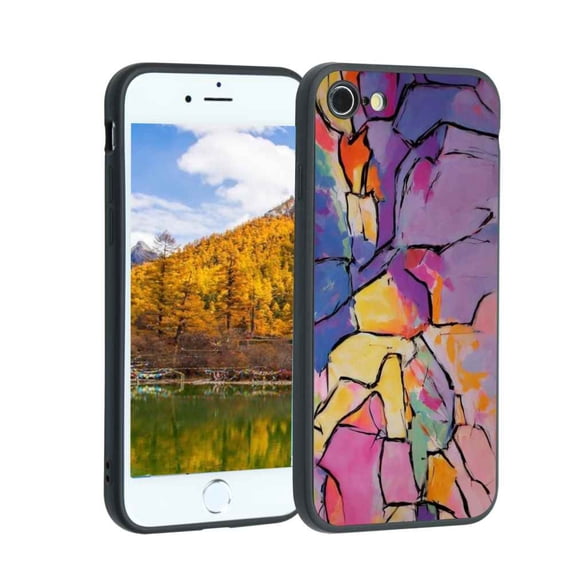 Colorful-165 Phone Case, Degined for iPhone 8 Case Men Women, Flexible Silicone Shockproof Case for iPhone 8