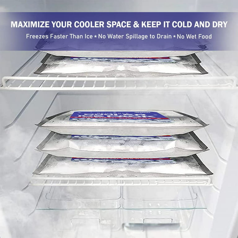 SUNLUG Cooler Ice Packs Reusable Ice Packs for Coolers Long Lasting Freezer  Packs