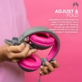 thumbnail image 6 of JLab JBuddies Studio 2 Kids Wired Headphones, Volume Limiter, Foldable, Adjustable, Mic, Noise Isolation, Grey/Pink, 6 of 6