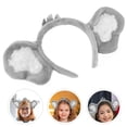 thumbnail image 4 of ColoMX Diadema con orejas de koala, accesorio peludo de dibujos animados, diadema de koala de peluche, bonitos accesorios fotográficos para decoración de fiestas de Año Nuevo., 4 of 8